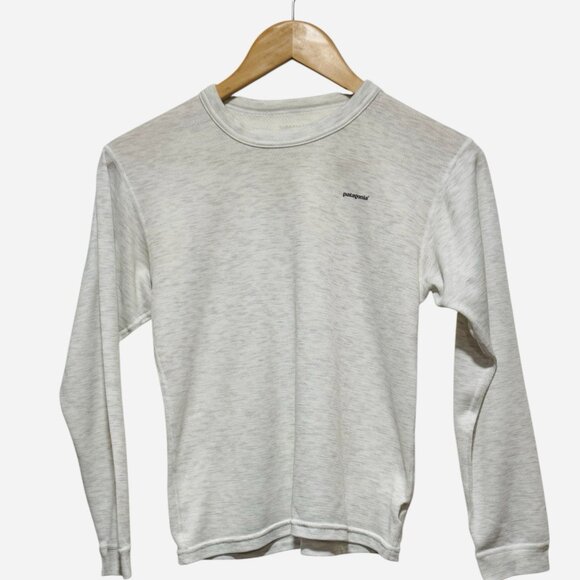 PATAGONIA Youth Size Large 12 Capilene Gray Base Layering Long Sleeve Shirt Top - Picture 1 of 9